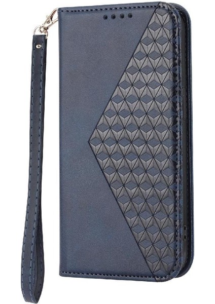 IPhone 6 Için Flip Case Artı Eşkenar Dörtgen Şekli Günlük Kullanım Standı El Kayışı Cüzdan (Yurt Dışından)
