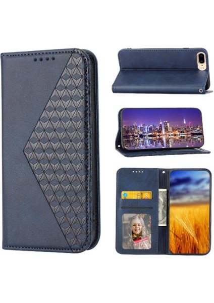 IPhone 6 Için Flip Case Artı Eşkenar Dörtgen Şekli Günlük Kullanım Standı El Kayışı Cüzdan (Yurt Dışından)