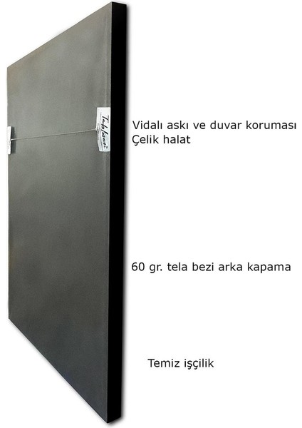 Yağlı Boya Dokulu Tablo Dalda Modern Bahar Çiçekleri U02024