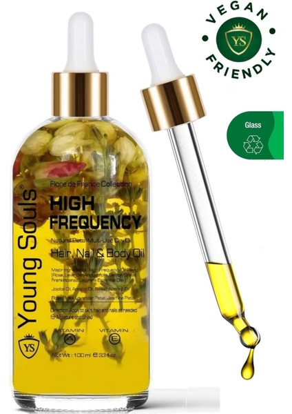 Aromatherapy High Frequency Multi Use Oil Yüksek Frekans Yüz Saç Tırnak & Vücut Bakım Kuru Yağ 100ml
