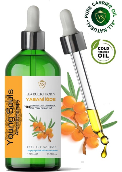 Aromatherapy Sea Buckthorn Carrier Oil Yabani Yalancı İğde Taşıyıcı Yağ 100 Ml
