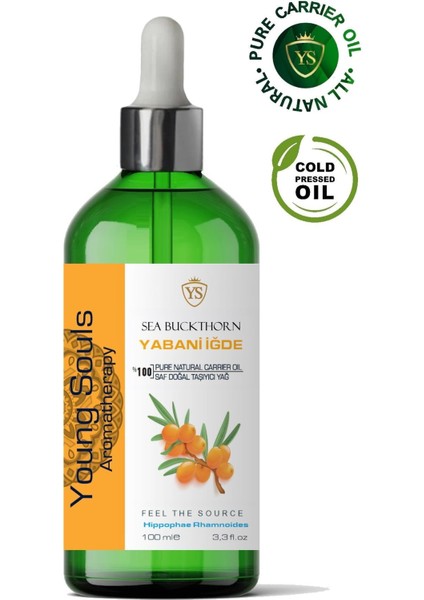 Aromatherapy Sea Buckthorn Carrier Oil Yabani Yalancı İğde Taşıyıcı Yağ 100 Ml