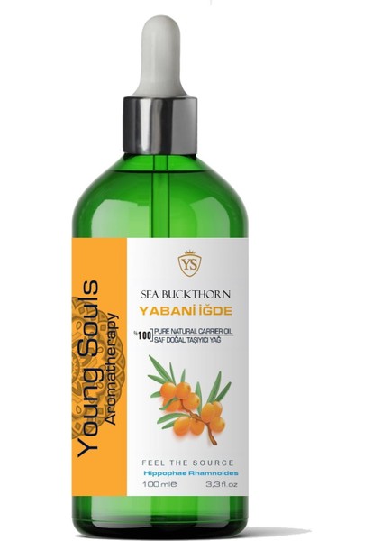 Aromatherapy Sea Buckthorn Carrier Oil Yabani Yalancı İğde Taşıyıcı Yağ 100 Ml