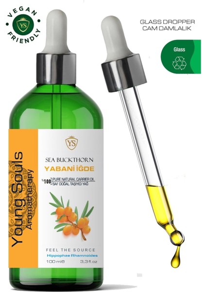 Aromatherapy Sea Buckthorn Carrier Oil Yabani Yalancı İğde Taşıyıcı Yağ 100 Ml