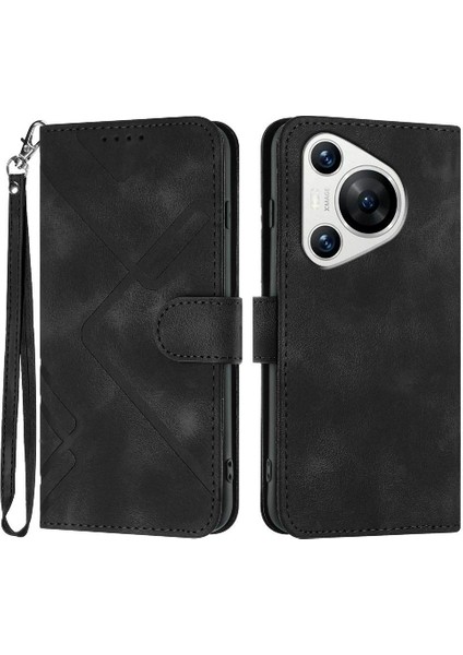 Kart Yuvası Standı Manyetik Pu ile Huawei Pura 70 Flip Cüzdan Için Flip Case (Yurt Dışından)