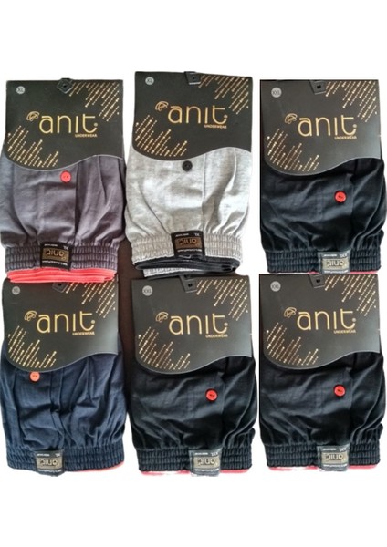 6'lı Paket 1146 Penye Boxer Koyu Çok Renkli Abani Classic