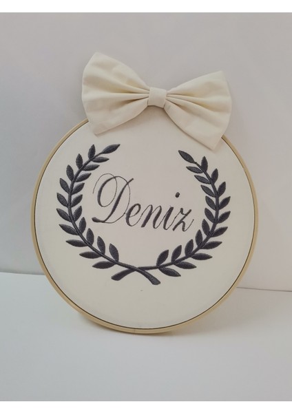 Isme Özel Çelenk Kasnak Kapı Süsü Isimli