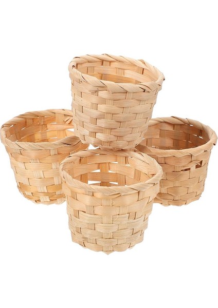 Haki Stili 7.5X7.5X6CM Kırsal Dokuma Sepetler Meyve Düzenleme Sepetleri Taşınabilir Depolama Sepetleri Bambu Mini Masaüstü Depolama Sepeti (Yurt Dışından) fırsatları