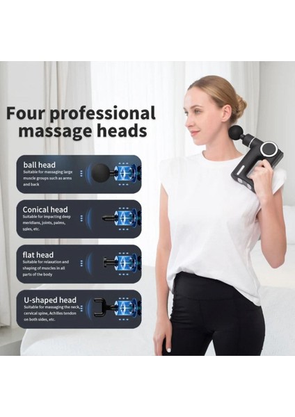 Tekno Trust Masaj Tabancası LED Ekran 4 Başlıklı Kas Rahatlatıcı Şarjlı Massage Gun fırsatları