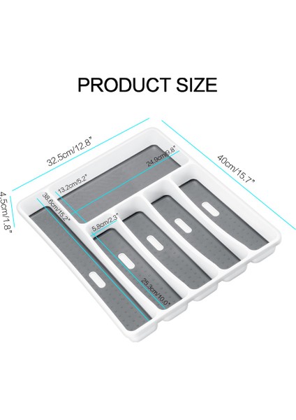 Yeni 6 Bölümlü Çatal Kaşık Bıçak Ayırma Plastik Saklama Kutusu Mutfak Çekmece Düzenleyici (Yurt Dışından) fırsatları