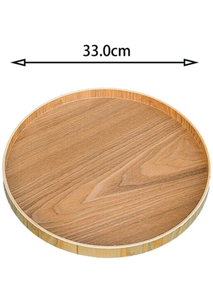 33CM Tarzı Japon Tam Yuvarlak Ahşap Tabak Kek Tepsisi Ahşap Mutfak Gereçleri Ekmek Tatlı Tabakları Servis Tabakları (Yurt Dışından)