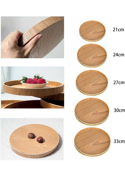 33CM Tarzı Japon Tam Yuvarlak Ahşap Tabak Kek Tepsisi Ahşap Mutfak Gereçleri Ekmek Tatlı Tabakları Servis Tabakları (Yurt Dışından) indirimleri