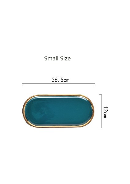 Greengold S Tarzı Siyah Beyaz Avrupa Gıda Meyve Kahvaltı Oval Tabak Takı Tepsi Tatlı Tabağı Dekorasyon Altın Kaplama Seramik Mermer Saklama Tepsi (Yurt Dışından)