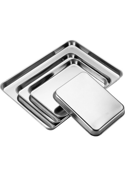 B Tarzı Paslanmaz Çelik Dikdörtgen Yiyecek Tepsileri Barbekü Meyve Ekmek Saklama Tabak Mutfak Buharda Pişirme Derin Tavalar Yemek Servisi Fırın Tepsileri Pişirme Araçları (Yurt Dışından) indirimleri