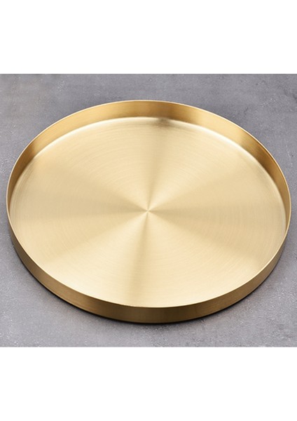 14CM Altın Tarzı Mutfak Paslanmaz Çelik Saklama Tepsisi Tasarruf Organizer Mücevher Görüntüleme Tabak Yuvarlak Şekil Çok Fonksiyonlu Banyo Altın (Yurt Dışından) fiyatları