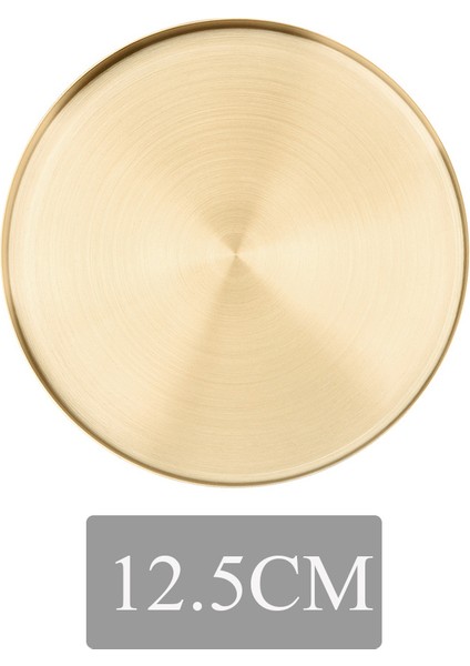 14CM Altın Tarzı Mutfak Paslanmaz Çelik Saklama Tepsisi Tasarruf Organizer Mücevher Görüntüleme Tabak Yuvarlak Şekil Çok Fonksiyonlu Banyo Altın (Yurt Dışından) indirimleri