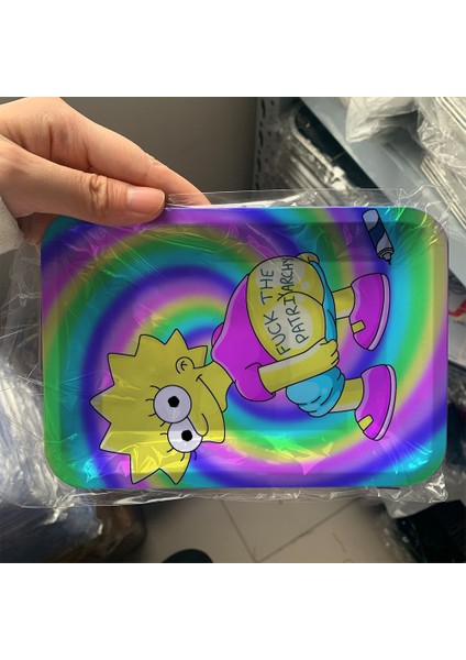 Kızlar Tarzı 18CM*12.5 cm Gökkuşağı Pembe Sigara Içme Tabağı Metal Teneke Tütün Ot Sigara Kağıdı Tepsisi Depolama Ot Aksesuarları (Yurt Dışından) modelleri