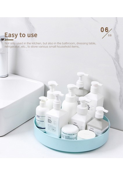 Mavi 1 Adet Tarzı 3 Parça Dönebilen Depolama Tepsisi Kaymaz Mutfak Dolabı Tembel Susan Döner Tabak Geniş Taban Depolama Kutusu Mutfak Düzenleyici (Yurt Dışından) fırsatları