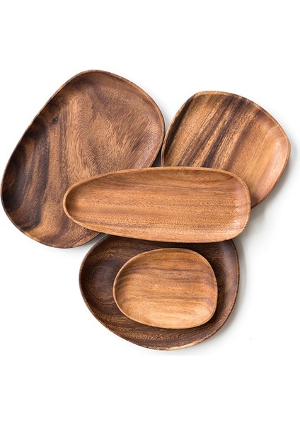 No.1 Tarzı Düzensiz Oval Ceviz Ağaç Yuvarlak Pasta Servis Tabak Dikdörtgen Yiyecek Tabağı Kuru Meyve Saklama Tepsi Tatlı Sofra Malzemeleri (Yurt Dışından) fiyatları