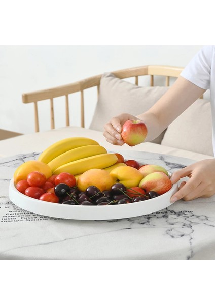 25.5 cm Döner Depolama Tepsisi Mutfak Baharat 360 Derece Yuvarlak Baharat Düzenleyici Ev Mutfak Depolama Kutusu (Yurt Dışından)