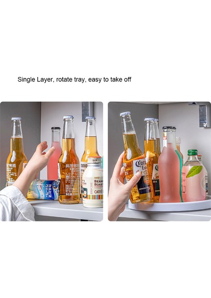 Çift Katmanlı Stil Çift Katmanlı Mutfak Depolama Tepsisi Baharatlık Rafı 360 Derece Dönebilen Tepsi Mutfak Düzenleyici Alan Tasarrufu Sağlayan Yuvarlak Tepsi (Yurt Dışından) modelleri