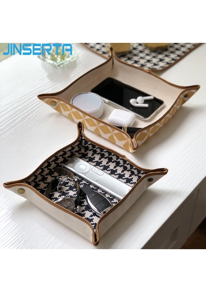 C-L Stili Jınserta Katlanır Kumaş Tepsi Kozmetik Saklama Kutusu Anahtarlar Paralar Masaüstü Eşyalar Saatler Cüzdan Telefon Konteyner Kutusu Dekorasyon Hediye Için (Yurt Dışından) fiyatları