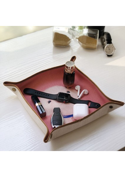 C-L Stili Jınserta Katlanır Kumaş Tepsi Kozmetik Saklama Kutusu Anahtarlar Paralar Masaüstü Eşyalar Saatler Cüzdan Telefon Konteyner Kutusu Dekorasyon Hediye Için (Yurt Dışından) fırsatları