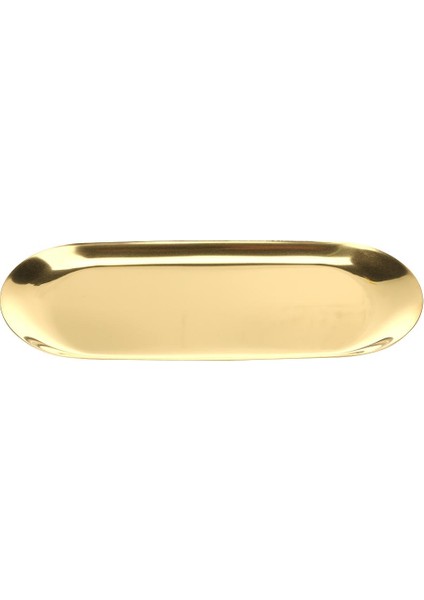 Altın 230X94MM Stili Nordik Tarz Oval Paslanmaz Çelik Saklama Tepsi Basit Şık Takı Küpe Atıştırmalık Altın Metal Ekran Tepsi Modern Ev Dekoru (Yurt Dışından)