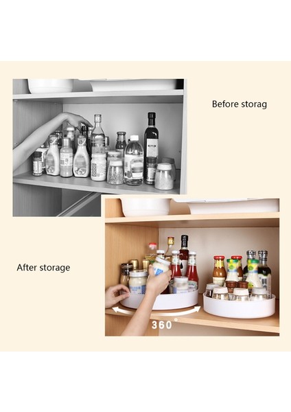 Gri Stil 360 Derece Dönebilen Dolap Düzenleyici Mutfak Banyo Kozmetik Döner Depolama Tepsisi Kaymaz Yuvarlak Raf Tabak (Yurt Dışından) modelleri