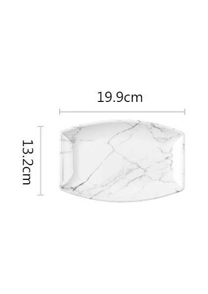 Square Plate Style Mermer Desenli Melamin Saklama Tepsisi Tatlı Meyve Kek Atıştırmalık Tabak Masaüstü Ürünleri Otel Restoran Kafe Çay Kahve Sunum Tepsisi (Yurt Dışından)