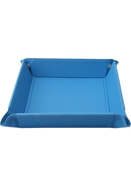 Mavi Stil Zar Oyunları Anahtar Cüzdan Para Kutu Tepsi Masa Oyunları Için Katlanabilir Depolama Kutusu Kare Tepsi Dekor (Yurt Dışından)