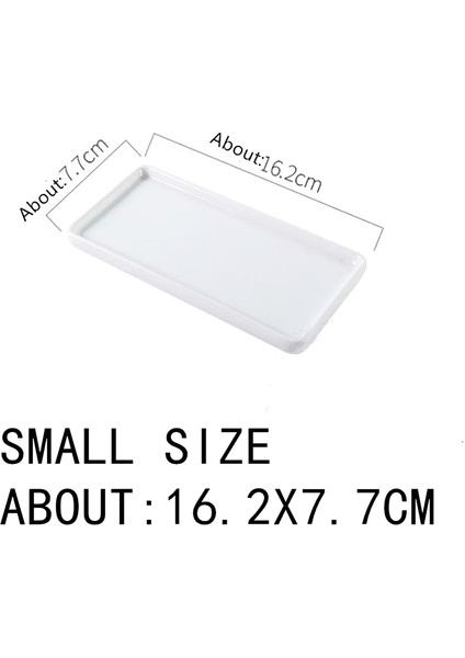 1pcs Small Style Japon Tarzı Dikdörtgen Seramik Tepsi Tabak Beyaz Porselen Dikdörtgen Tabak Ağız Gargara Bardağı Tepsi Banyo Yaşam Depolama Tepsi (Yurt Dışından)
