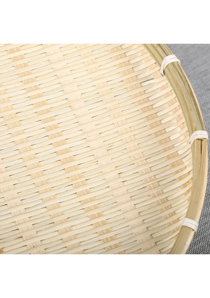 13CM Stili El Yapımı Bambu Süzgeç Bambu Sal Raft Yuvarlak Tırmık Meyve Ekmek Saklama Sepeti Dekorasyon Mutfak Saklama Odası (Yurt Dışından) fırsatları