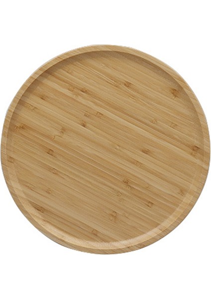 30CM Tarzı 30 cm Ahşap Yuvarlak Servis Tepsisi Ahşap Tabak Çay Yiyecekler Içecekler Tablası Yemek Tabakları Akşam Yemeği Dana Bifteği Meyve Atıştırmalık Tepsi (Yurt Dışından)