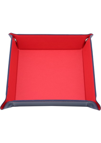 Kırmızı Stil Zar Oyunları Anahtar Cüzdan Para Kutu Tepsi Masa Oyunları Için Katlanabilir Depolama Kutusu Kare Tepsi Dekor (Yurt Dışından)