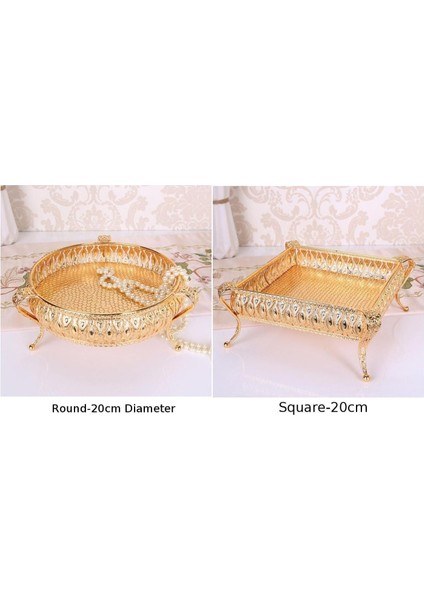 30X18CM 1 Katman Stili Gül Altın Meyve Tepsisi Mum Ayna Cam Vintage Yiyecek Tabağı Içecekler Ekran Tepsisi Miroir Vassoio Yüksek (Yurt Dışından) fırsatları