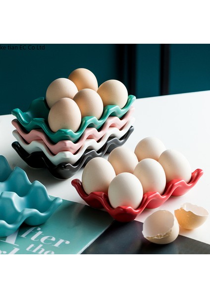 Gök Mavisi Tarzı Izgara Yumurta Tutucu Seramik Kaymaz Yumurta Kutusu Buzdolabı Şok Geçirmez Yumurta Tepsisi Tutucu Depolama Kutusu Ev Depolama Organizasyonu (Yurt Dışından) fiyatları