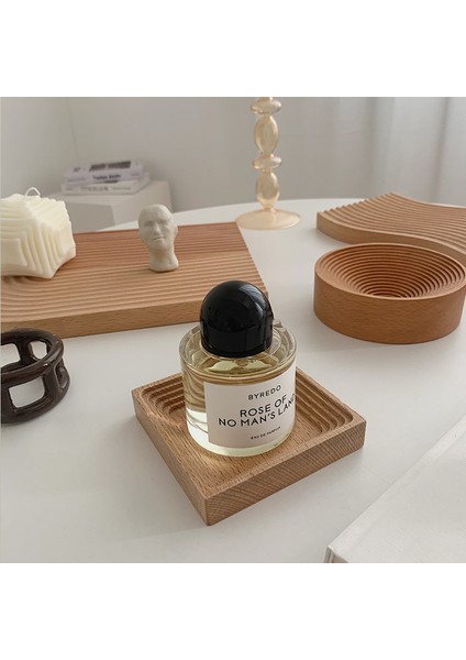 10.5X10.5X2CM Stili Nordik Tarzı Kayın Ahşap Spiralli Kare Şekilli Takı Tepsisi Mumluk Depolama Rafı Ev Düzenleyici Dekorasyon Aksesuarları (Yurt Dışından)