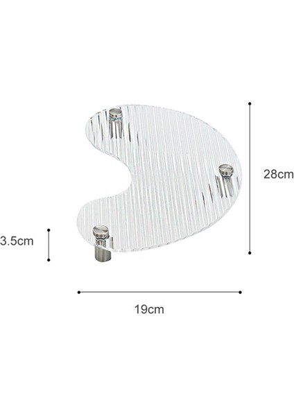 Ay Tipi Stili Yaratıcı Akrilik Kahve Tepsisi Basit Modern U-Şekilli Çay Tabağı Nordik Masa Üstü Demir Saklama Tabağı Ev Dekorasyon Paneli (Yurt Dışından)