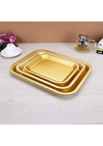 Açık Sarı Stil Akrilik Altın Dikdörtgen Plastik Otel Ktv Tabak Saklama Tepsisi Japon Atıştırmalık Yiyecekler Servis Tabağı Altın Tepsisi Dekorasyon (Yurt Dışından) modelleri