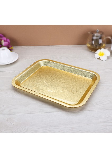 Açık Sarı Stil Akrilik Altın Dikdörtgen Plastik Otel Ktv Tabak Saklama Tepsisi Japon Atıştırmalık Yiyecekler Servis Tabağı Altın Tepsisi Dekorasyon (Yurt Dışından) fırsatları
