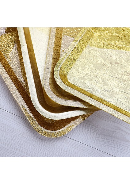 Açık Sarı Stil Akrilik Altın Dikdörtgen Plastik Otel Ktv Tabak Saklama Tepsisi Japon Atıştırmalık Yiyecekler Servis Tabağı Altın Tepsisi Dekorasyon (Yurt Dışından) indirimleri