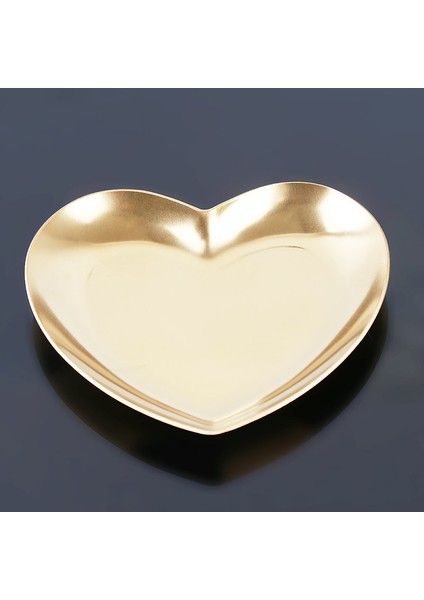 Altın Tarzı Kalp Şekilli Takı Yüzük Saklama Tepsi Tutucu Zincir Küpe Şeker Fındık Organizatör Tepsi Ev Dekorasyonu Saklama Tabak (Yurt Dışından)