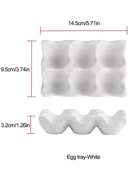 Beyaz Stil Seramik 6 Izgara Yumurta Tepsisi Kutu Ev Mutfak Buzdolabı Taze Yumurta Saklama Kutusu Pişirme Sofra Eşyaları Fırın Mutfak Yumurta Saklama Kutusu (Yurt Dışından)