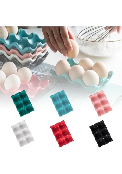 Beyaz Stil Seramik 6 Izgara Yumurta Tepsisi Kutu Ev Mutfak Buzdolabı Taze Yumurta Saklama Kutusu Pişirme Sofra Eşyaları Fırın Mutfak Yumurta Saklama Kutusu (Yurt Dışından) fiyatları