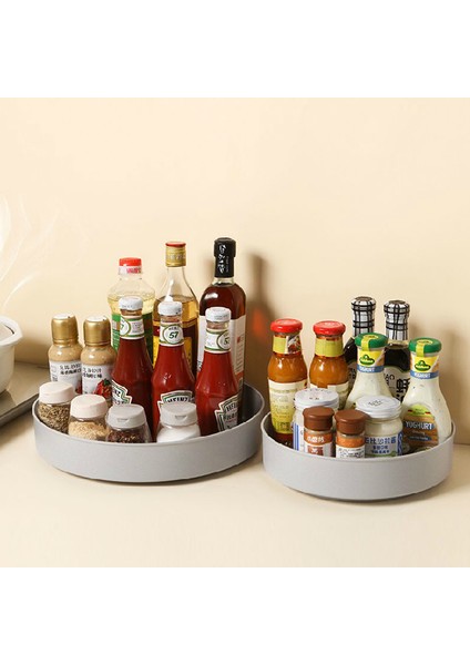 Mavi Tarzı 360 Derece Dönebilen Dolap Düzenleyici Çok Fonksiyonlu Plastik Yuvarlak Depolama Rafı Mutfak Rafı Banyo Kozmetik Dönme Tablası (Yurt Dışından) fırsatları