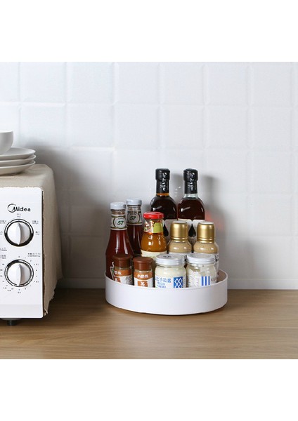 Mavi Tarzı 360 Derece Dönebilen Dolap Düzenleyici Çok Fonksiyonlu Plastik Yuvarlak Depolama Rafı Mutfak Rafı Banyo Kozmetik Dönme Tablası (Yurt Dışından) indirimleri