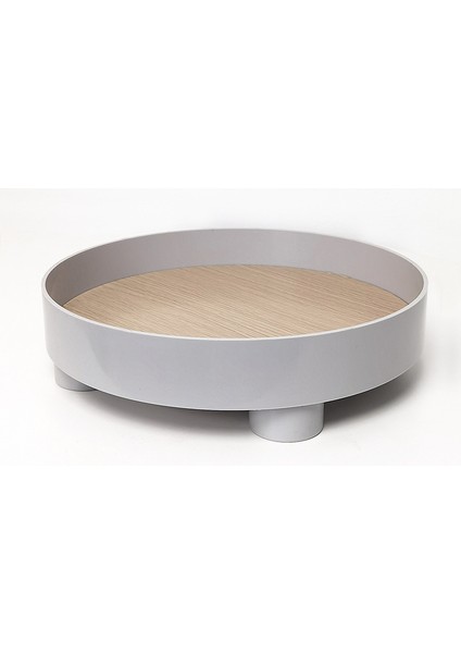 Gri Tarzı Kuzey Avrupa Ahşap Yuvarlak Depolama Tepsi Sofra Beyaz Tabak Tepsi Yiyecek Meyve Düğün Mutfak Servis Tepsi Dekoratif Kase (Yurt Dışından)