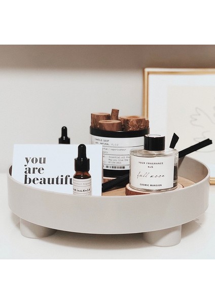 Gri Tarzı Kuzey Avrupa Ahşap Yuvarlak Depolama Tepsi Sofra Beyaz Tabak Tepsi Yiyecek Meyve Düğün Mutfak Servis Tepsi Dekoratif Kase (Yurt Dışından) modelleri