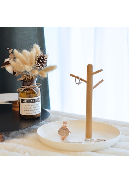 Gri Tarzı Nordik Basit Yuvarlak Depolama Tepsi Yatak Odası Masaüstü Taşınabilir Kozmetik Takı Süsler Düzenleyici (Yurt Dışından) modelleri